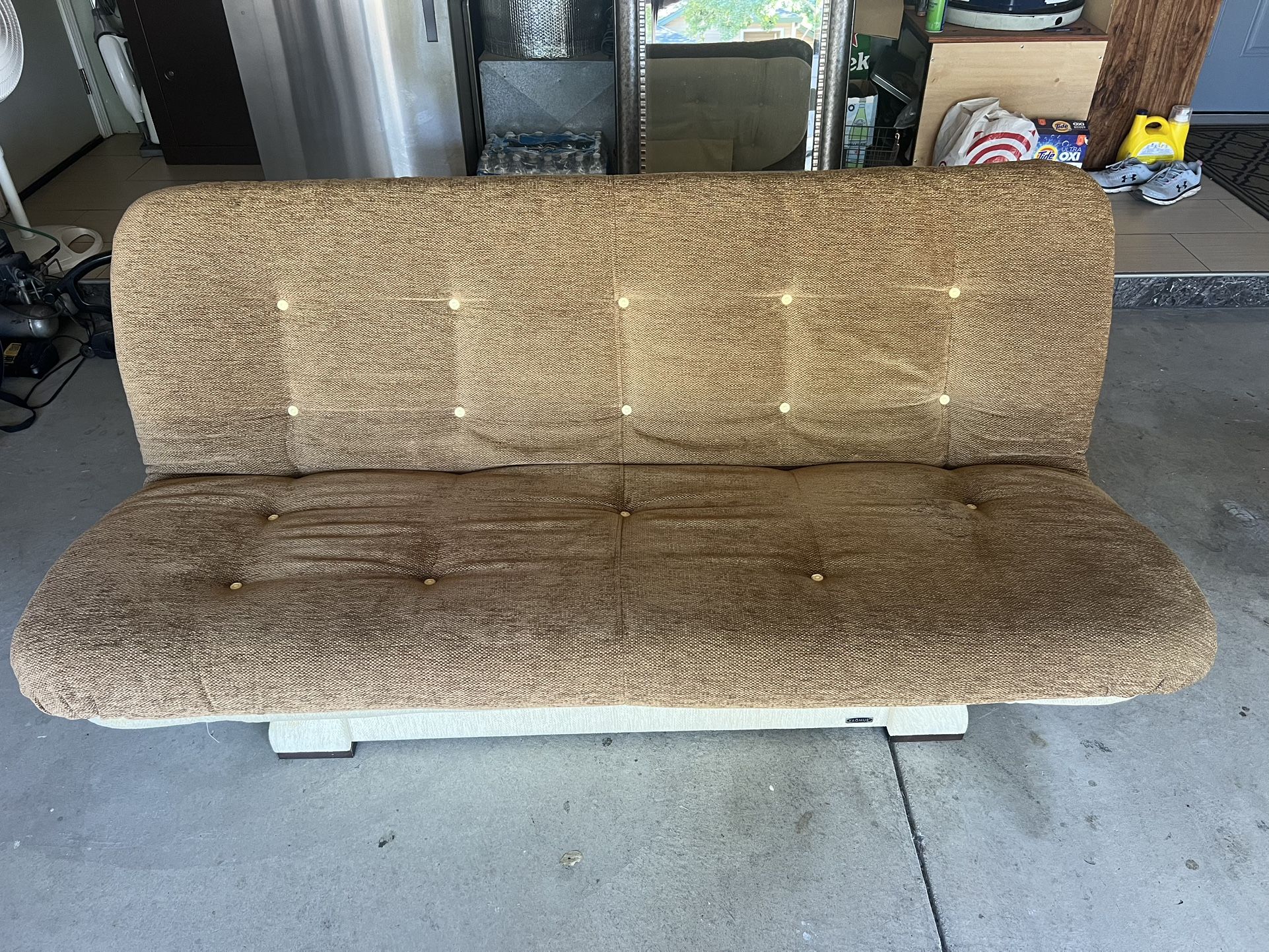 Couch Sleeper Sofa Beige Tan Folding