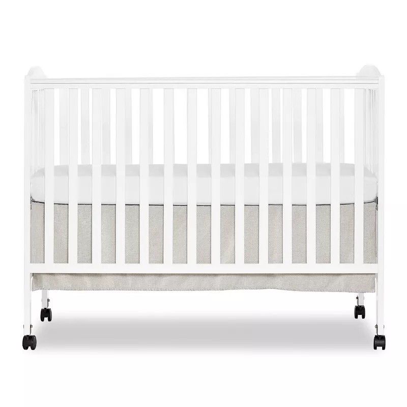 Dream On Me Full Size 2-in-1 Folding Stationary Side Crib
