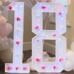 Marquee Letter 1 And 8 - 4ft 