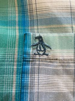 Original Penguin Plaid Button-Down Shirt Size L
