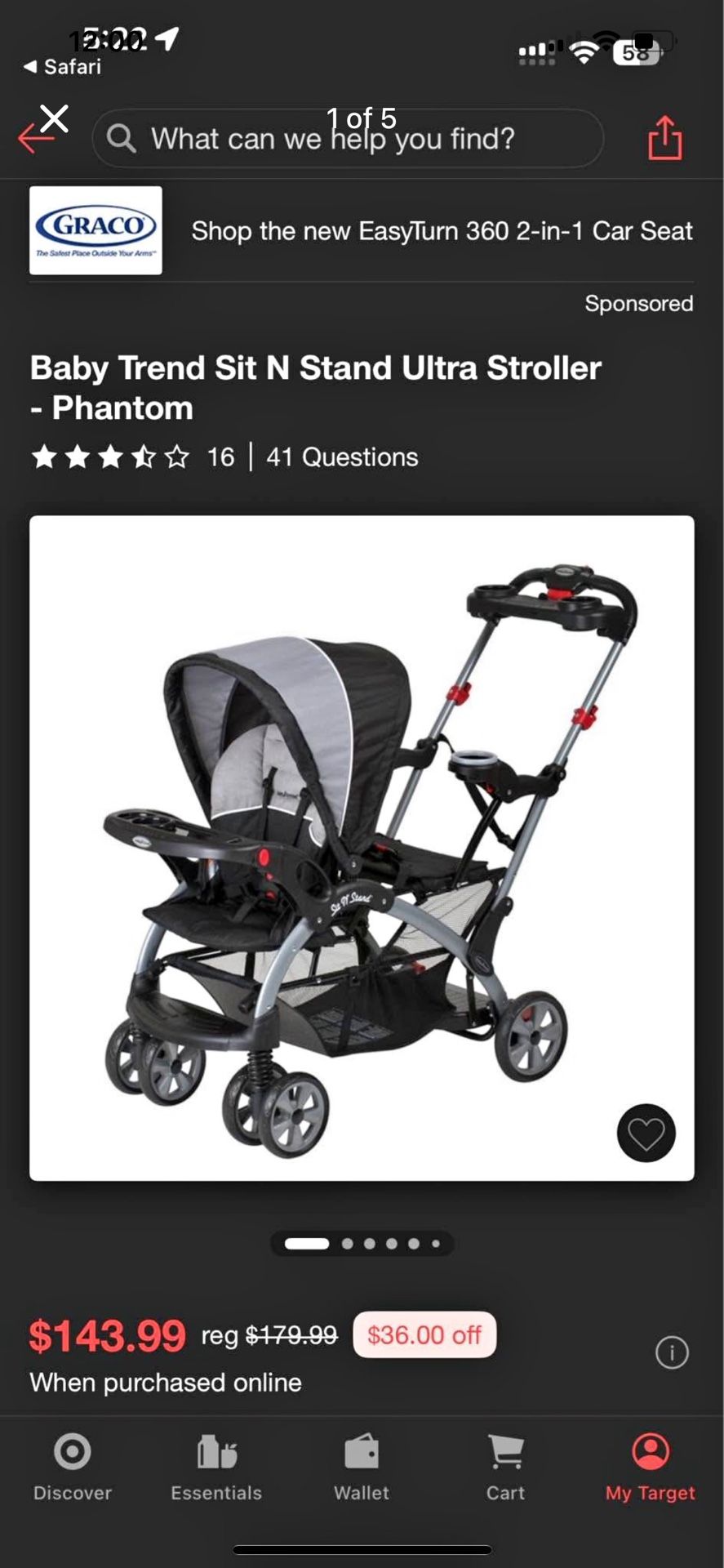 Sit And Stand Stroller