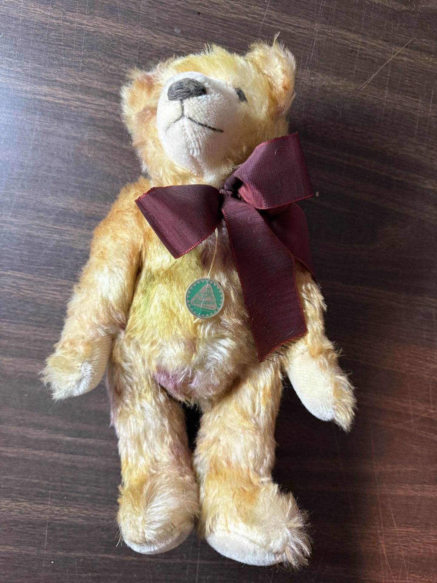 Vintage Hermann Germany Teddy Bear Mohair Plush Artline Jointed 13" W Tag