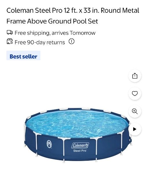 Coleman Above ground Pool 17 Round 3ft Deep $100