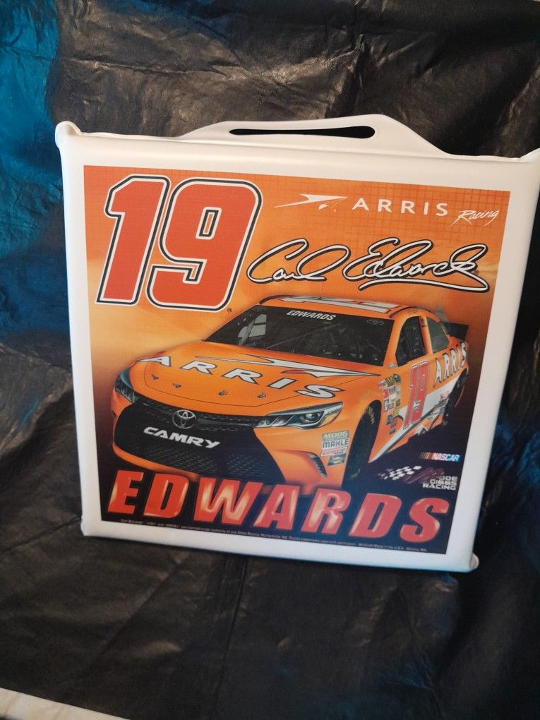 CARL EDWARDS WINCRAFT #19 Arris Racing 14×14 Seat Cushion