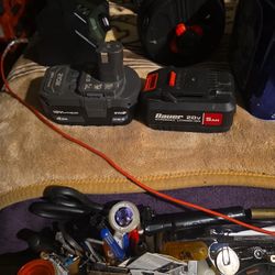 18v Ryobi Battery One+ 4Ah and 20vBauer Hypermax Lithium Bauer 5Ah
