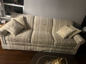 Floral Stripe Sofa and Loveseat Set