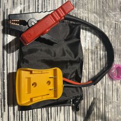 Jumper Cables With Adapter for Dewalt 20V Battery, 8AWG Portable Battery Dewalt Jumper Starter Automotive Booster Cables Power for Car Jump Starting U