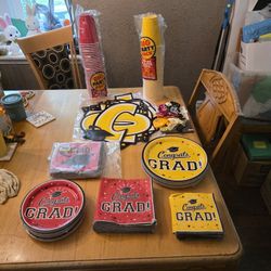 Graduation Supplies - HUGE LOT - Collegiate Academy Grapevine-Colleyville ISD TCC NE Red & Yellow