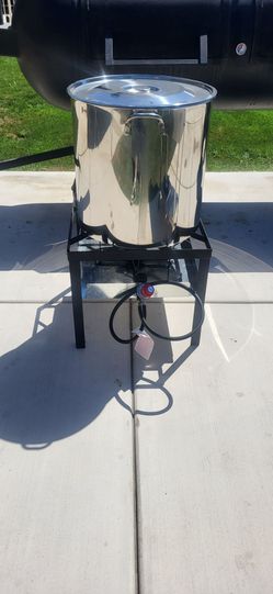 100Qt outdoor propane boil pot.