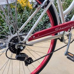 2010 Schwinn Admiral Ladies' Hybrid – Red & White – Great Condition