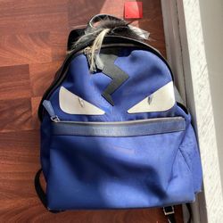 FENDI Monster Backpack Blue