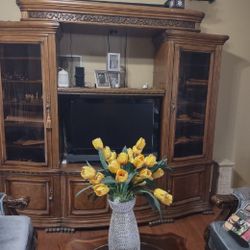 Michael Amini Lighted Entertainment Center $400 Obo