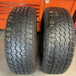 18” tires goodyear 265/70/18 with free installation $250 both