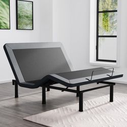 Queen Size Adjustable Bed Frame with Wireless Remote, Electric Bed, Zero Gravity Bed, Head and Foot Incline, Adjustable Leg Heights Bed Base, Memory P