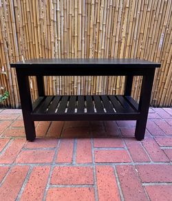 Black Wood Bench / Entryway Bench