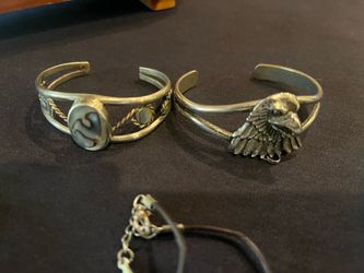 Silver-Tone Cuff Bracelets Set of Two + more