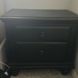Black Dresser And Nightstand Solid Wood