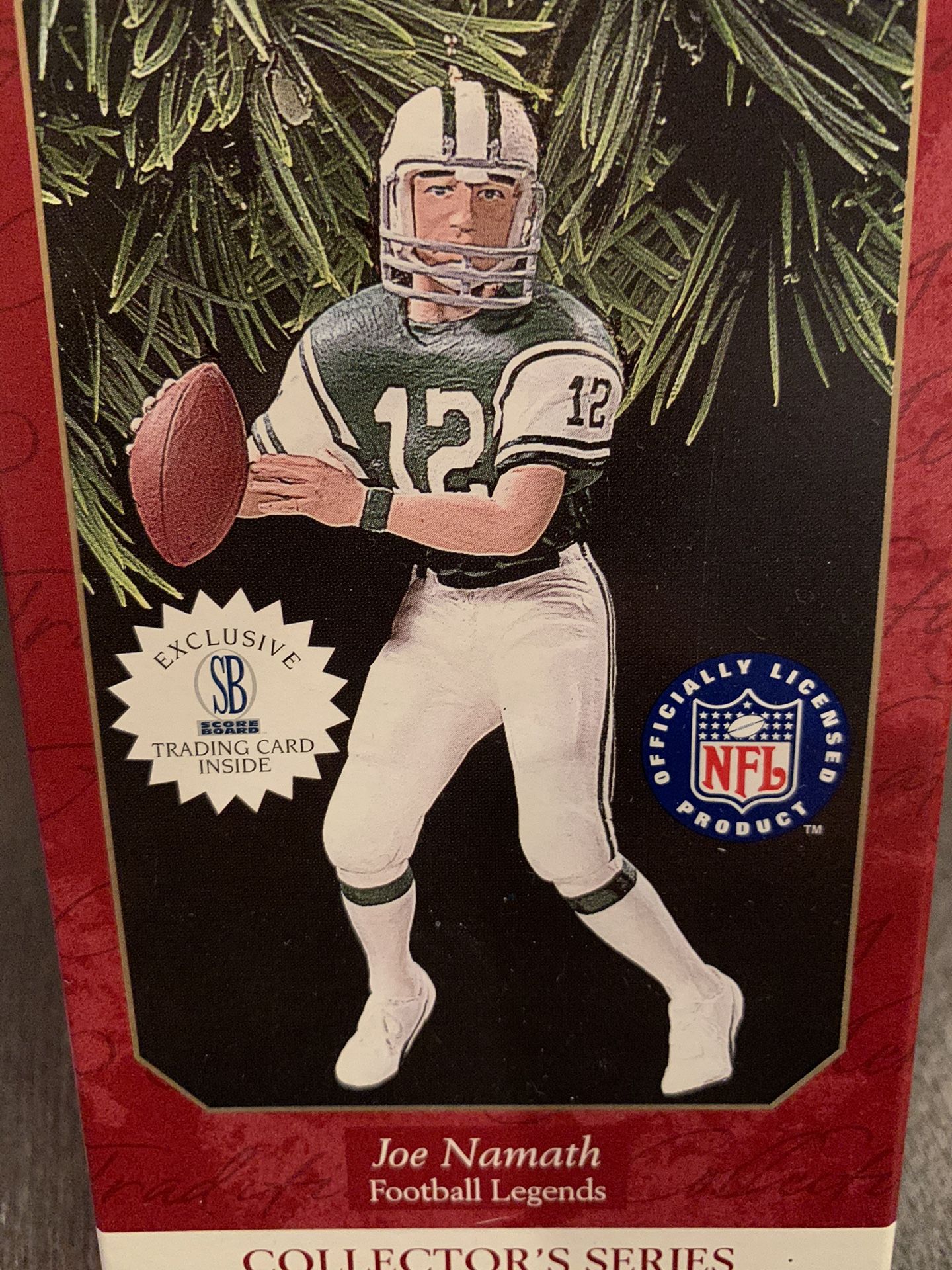 Joe Namath / 1997 Hallmark keepsake Ornament / w/ card