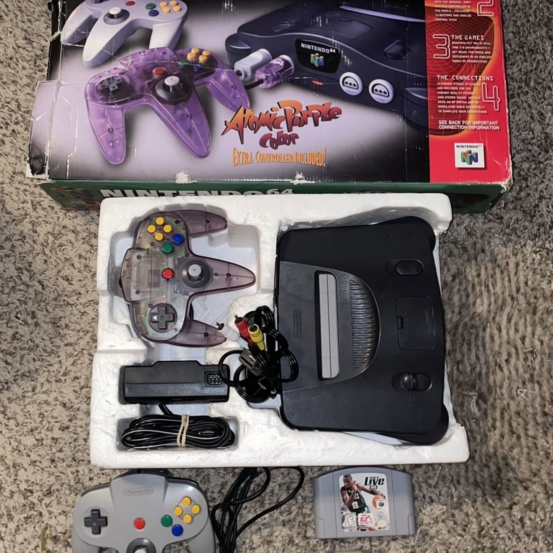 NINTENDO 64 N64 CONSOLE WITH VIDEO GAME & CONTROLLER for Sale in
