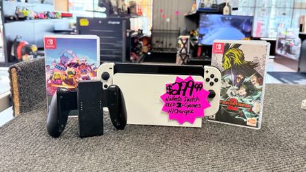 Nintendo Switch OLED with 2 games