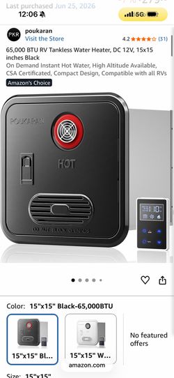 RV tankless water heater