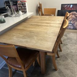 Basic Wooden Dining Table & 6 Chairs