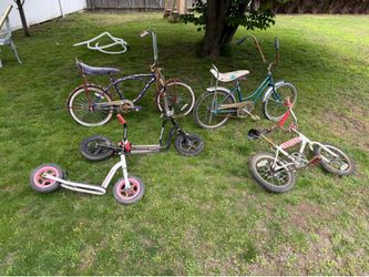 Vintage BMX bikes and scooters all for 70