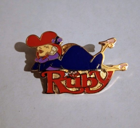 Red Hat Society Ruby Purple Dress Collectible Lapel Pin A-1