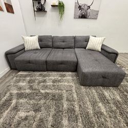 Gray Sectional Couch - Free Delivery 