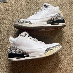 AIR JORDAN 3 WHITE CEMENT RETRO 2011 SIZE 11