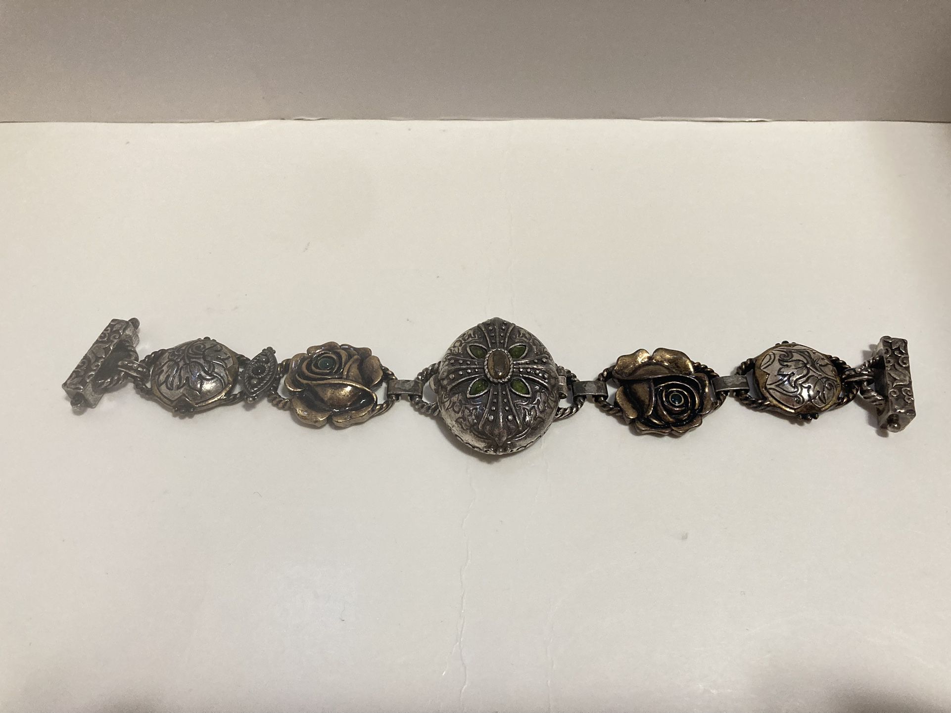 Vintage Rare Statement Locket Bracelet Lucky Brand 