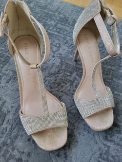 Kelly & Katie Rhinestone Ankle Strap Heels
