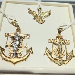 Gold Anchor Eagle Pendants Charms 