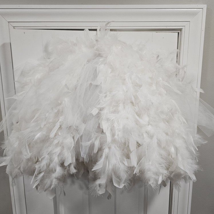 Handmade Swan Goose Feather Tulle Skirt Halloween Play Adjustable 4T-6X *Pick-up In Great Bridge*