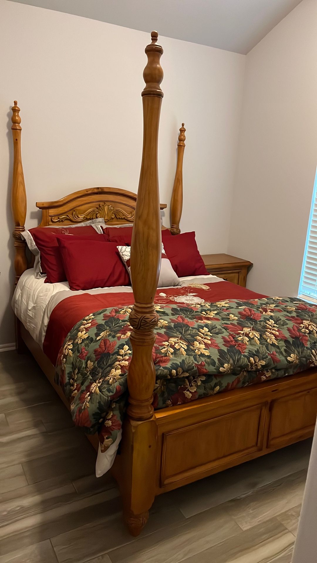 Queen Bed + Dresser with Mirror + Night Stands