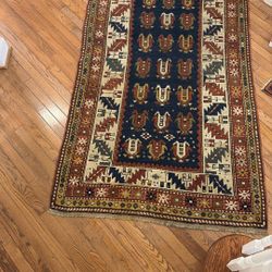 1870’s Antique Caucasian Kazak Rug 4x6
