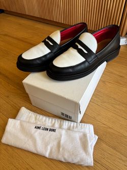 Aime leon dore penny loafer black/white ald teddy santis