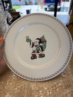 Vintage Disney Christmas Mickey Mouse Dinnerware