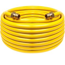 70ft 3/4'' Flexible Gas Line, CSST Corrugated Stainless Steel Tubing Pipe Kit, Natural Gas Line Propane Pipe Conversion Kit Grill Hose with 2 Male Ada