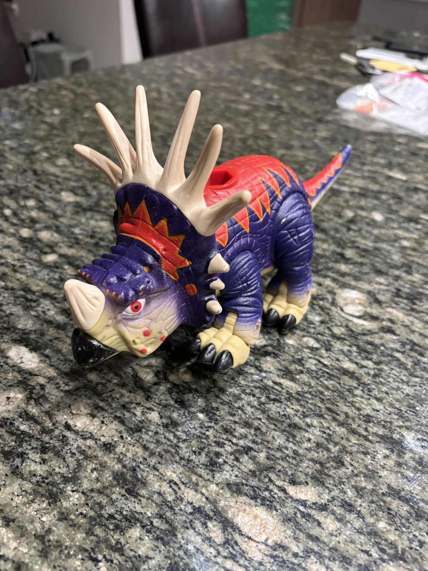 Purple Triceratops Imaginext Mattel 10.5" Long Dinosaur Figure