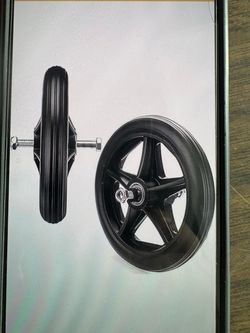 Front wheels for eight-inch solid wheelchair