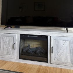 Electric fireplace TV stand 