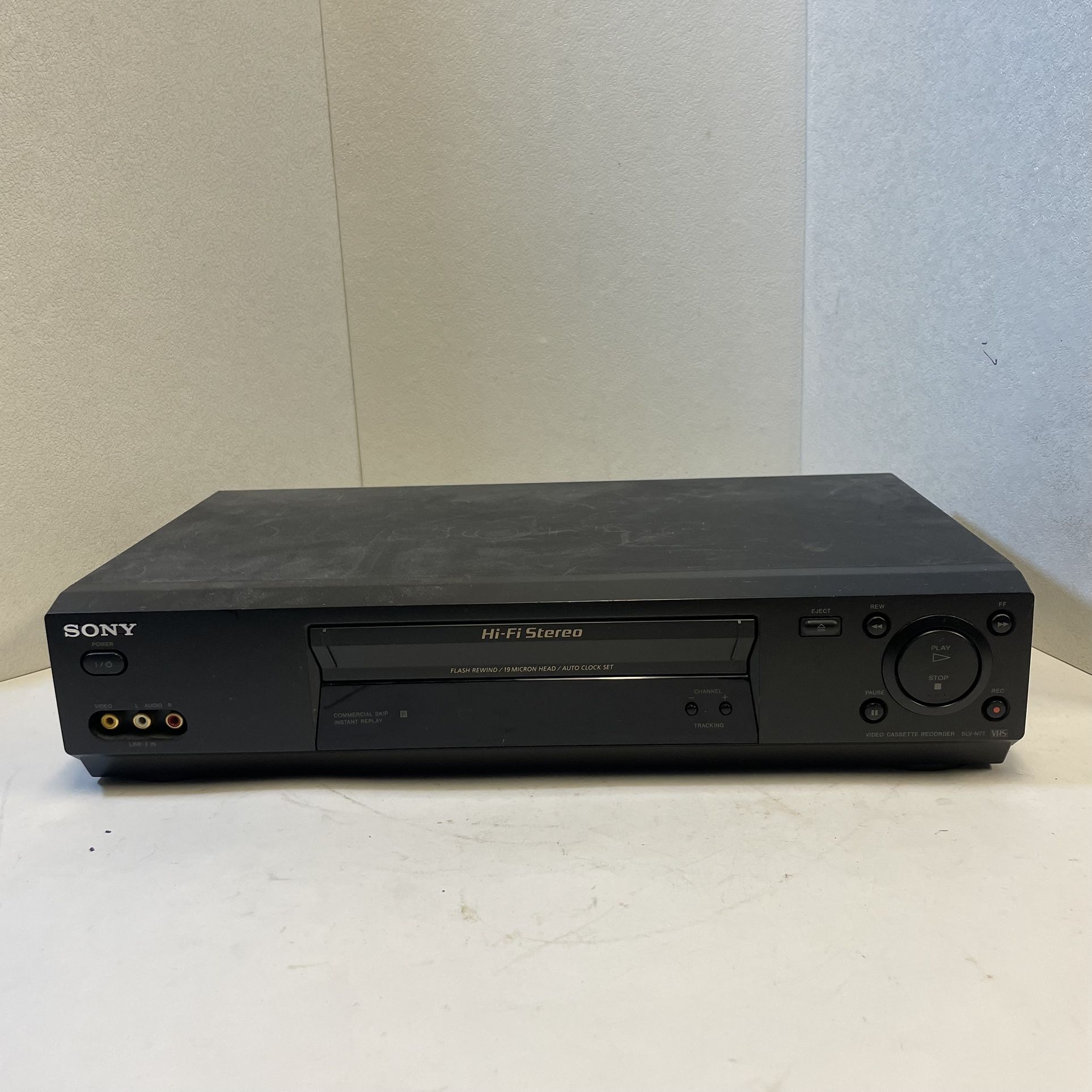 Sony SLV-N77 VCR VHS Player Recorder Hi-Fi Stereo - Black - No Remote - TESTED