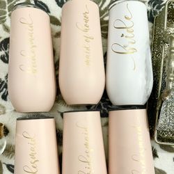 Set Of 6 Tumblers Wedding Gifts Bridesmaid Gifts -$45 New