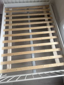 Full size bed frame and box spring