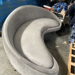 Jonathan Adler Ether Curved Sofa Bergamo Graphite