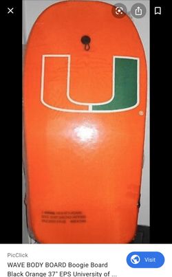 Body board University of Miami new