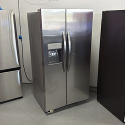 Frigidaire 27 Cubic Feet Side By Side Refrigerator Brand New, 1 Year Manufacturers Warranty