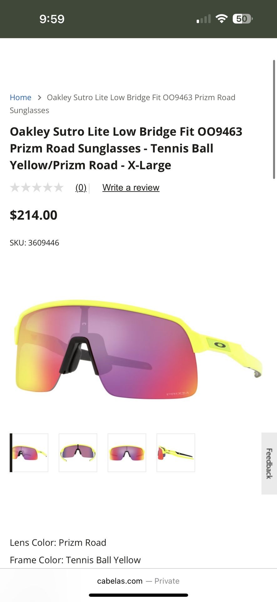 Oakley sutro lite Neone yellow