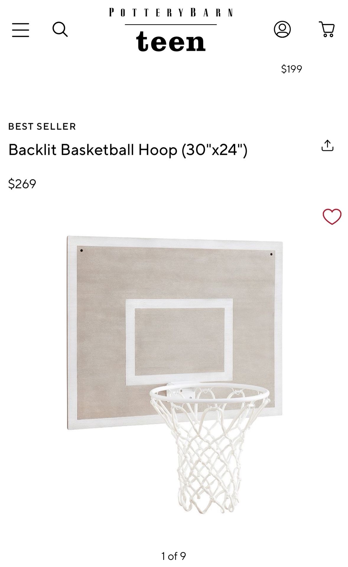 Pottery Barn Basketball Hoop
